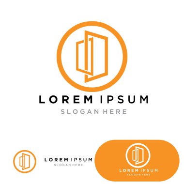 Kapı logosu ve sembol vektörü 