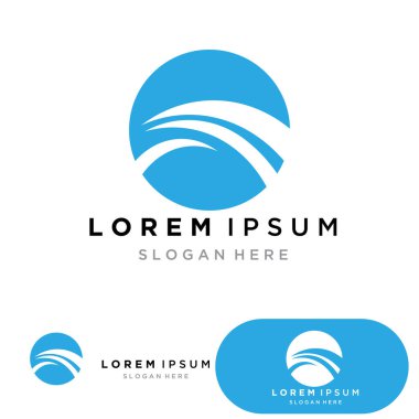 Köprü logo vektör resimleme şablonu
