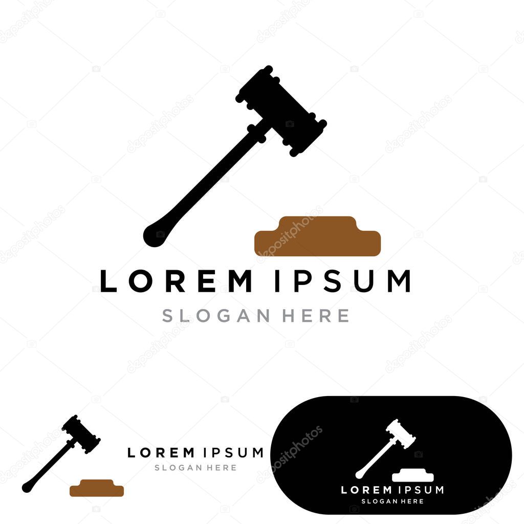 Law Firm logo and icon design template-vector