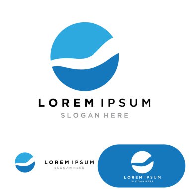 River Logo vektör resimleme şablonu