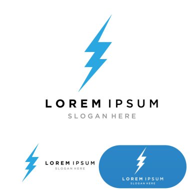 Şimşek logosu ve sembol vektörü