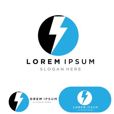 Şimşek logosu ve sembol vektörü