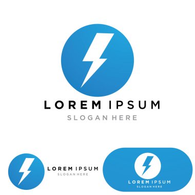 Şimşek logosu ve sembol vektörü