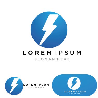 Şimşek logosu ve sembol vektörü