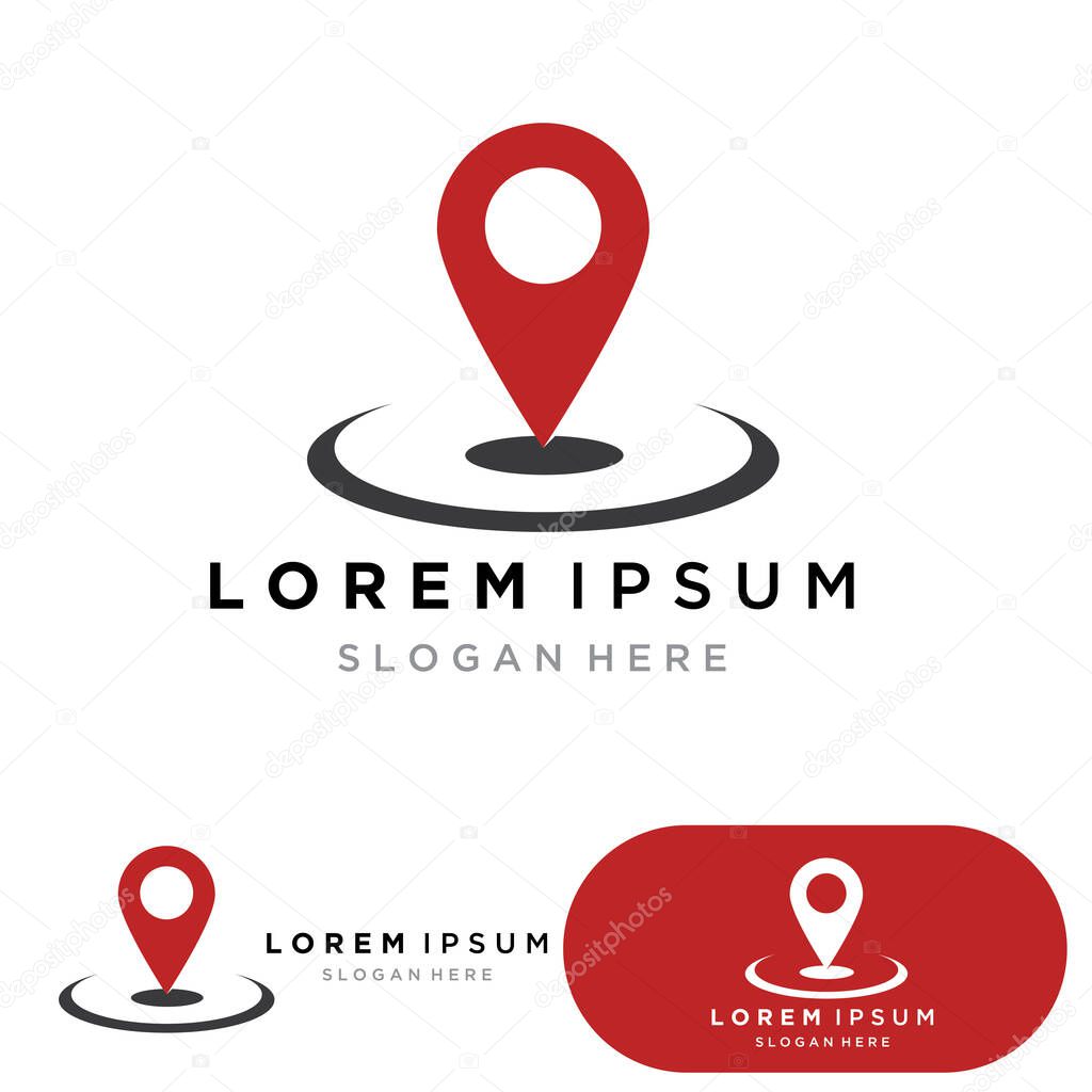 Map logo location vector