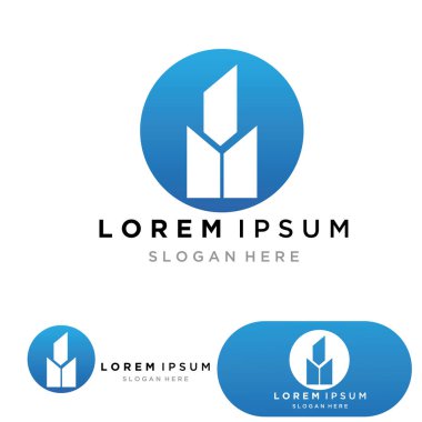 Modern City silueti. Şehir silueti. Düz tasarımda vektör illüstrasyonu 