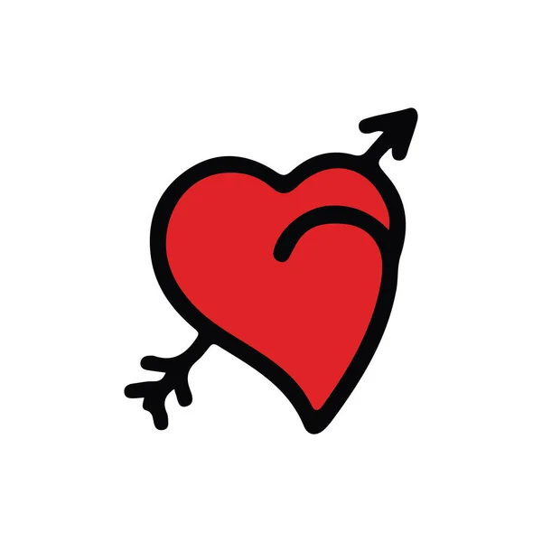 Love Heart Logo Symbol Vector Template — Vetor de Stock