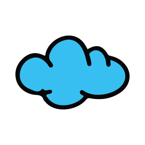 Modello Cloud Icona Vettoriale Illustrazione Design Clipart — Vettoriale Stock