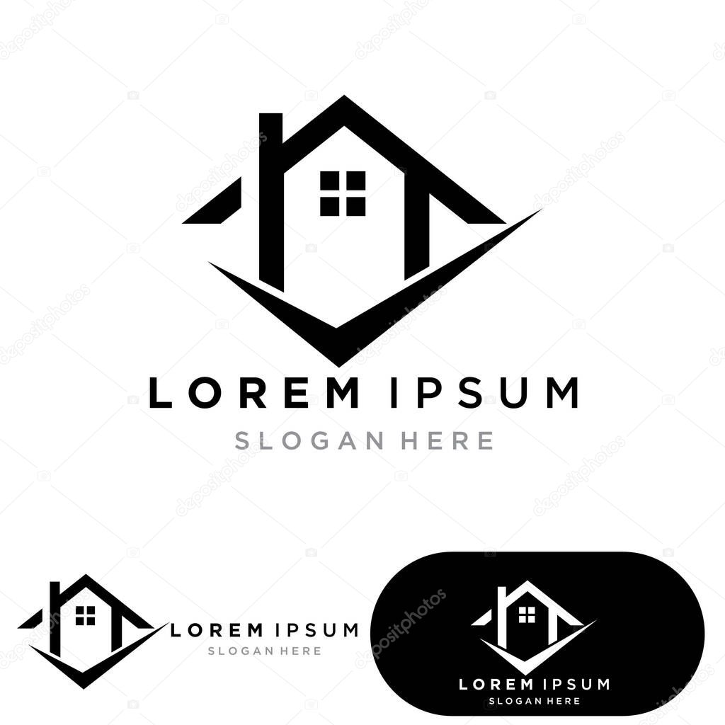 Home buildings logo and symbols icons templat