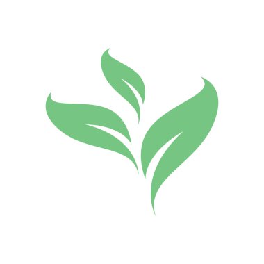 Yeşil ağaç yaprağı ekolojisi doğa unsuru simgesi