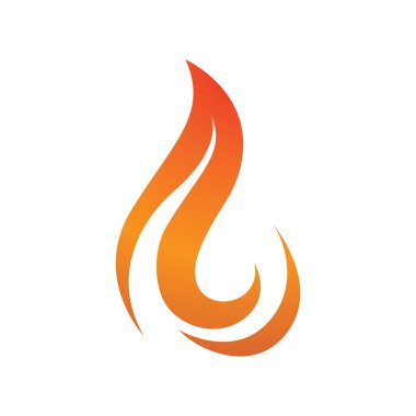 Ateş Logosu Ateş Şablonu Clipart Sembol Simgesi Vektörü 