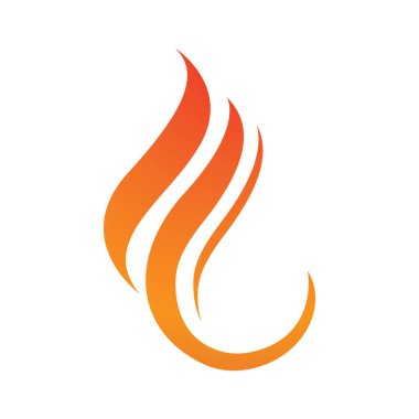 Ateş Logosu Ateş Şablonu Clipart Sembol Simgesi Vektörü 