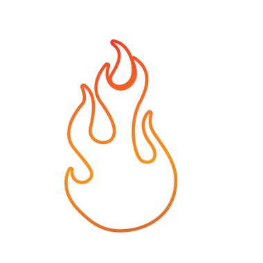 Ateş Logosu Ateş Şablonu Clipart Sembol Simgesi Vektörü 