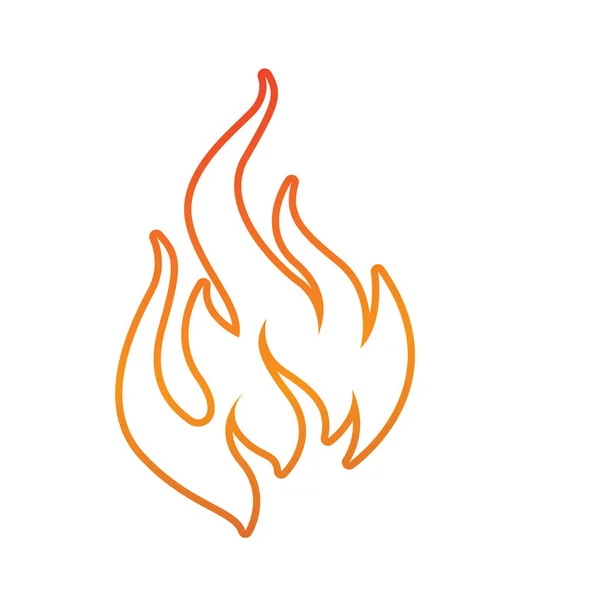 Feuer Logo Vorlage Flamme Clipart Symbol Icon Vector — Stockvektor