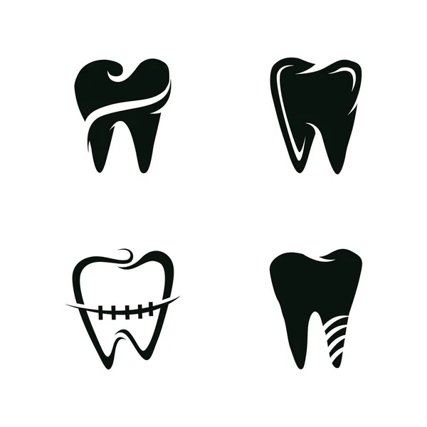 Dental Logo Design Vektor Vorlage Kreatives Zahnarzt Logo Dental Clinic — Stockvektor