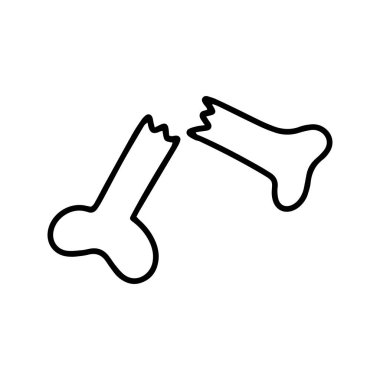 Köpek şablonu logosu için kemik