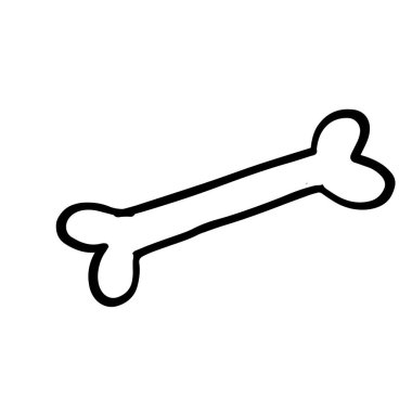 Köpek şablonu logosu için kemik