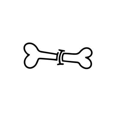 Köpek şablonu logosu için kemik