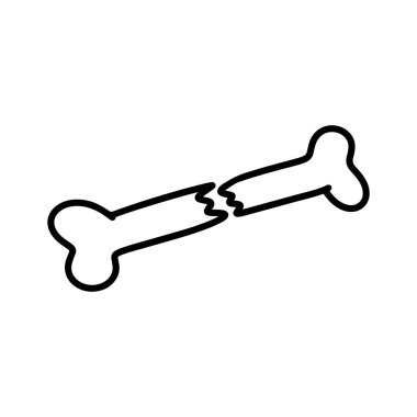 Köpek şablonu logosu için kemik