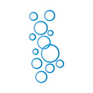 Kabarcıklı su vektör illüstrasyonu