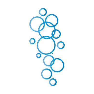 Kabarcıklı su vektör illüstrasyonu