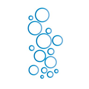 Kabarcıklı su vektör illüstrasyonu