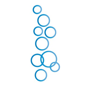 Kabarcıklı su vektör illüstrasyonu