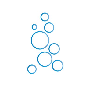 Kabarcıklı su vektör illüstrasyonu