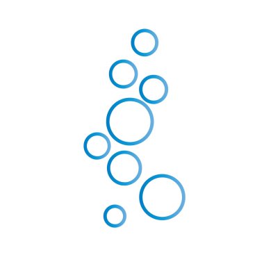 Kabarcıklı su vektör illüstrasyonu