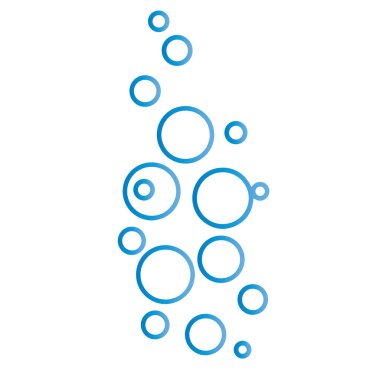 Kabarcıklı su vektör illüstrasyonu