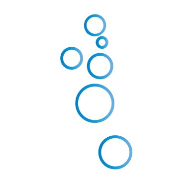 Kabarcıklı su vektör illüstrasyonu