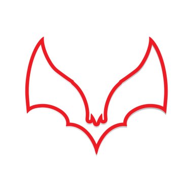 Yarasa vektör simgesi logo şablonu çizim tasarımı