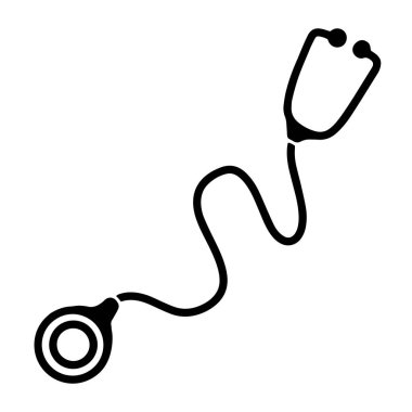 stetoscope logo icon vector flat design template