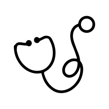 stetoscope logo icon vector flat design template