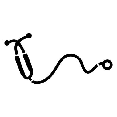 stetoscope logo icon vector flat design template