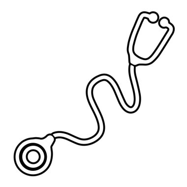 stetoscope logo icon vector flat design template