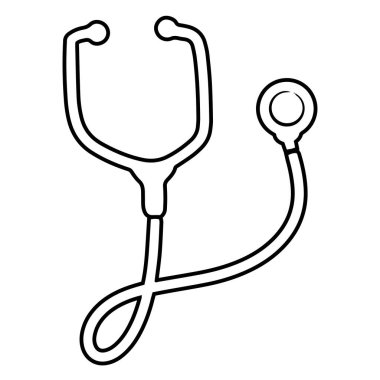 stetoscope logo icon vector flat design template