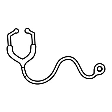 stetoscope logo icon vector flat design template