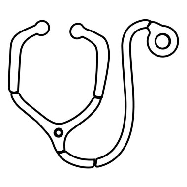 stetoscope logo icon vector flat design template