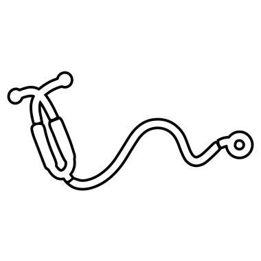 stetoscope logo icon vector flat design template