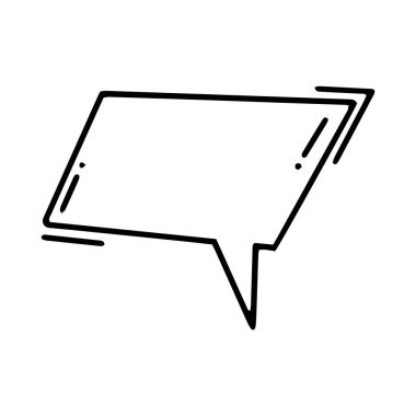 Çizgi roman balonu sohbet simgesi ögesi