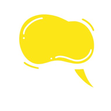 Çizgi roman balonu sohbet simgesi ögesi