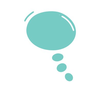 Çizgi roman balonu sohbet simgesi ögesi