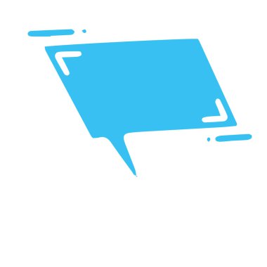 Çizgi roman balonu sohbet simgesi ögesi