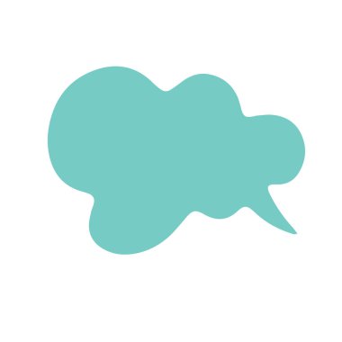 Çizgi roman balonu sohbet simgesi ögesi