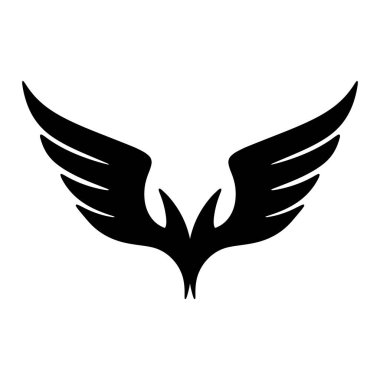 Kanat Falcon kuş logo şablonu vektörü