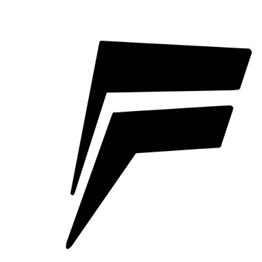 F Harfi vektör resimleme tasarımı