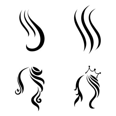 Beautiful hair wave abstract Logo design.Logo for business, salon, beauty, hairdresser, care.	