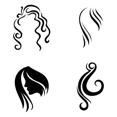 Beautiful hair wave abstract Logo design.Logo for business, salon, beauty, hairdresser, care.	