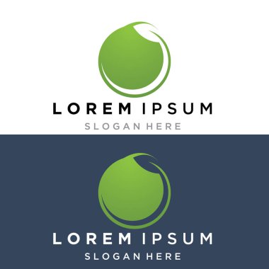 Yeşil yaprak ekolojisi doğa element vektör kaydı